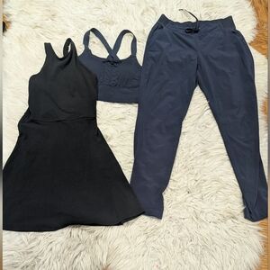 Athleta Xs Bundle Dress, Sports Bra, Joggers